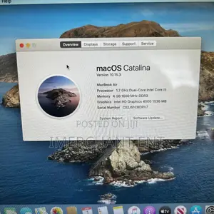 Laptop Apple MacBook Air 2012 4GB Intel Core i5 SSD 128GB