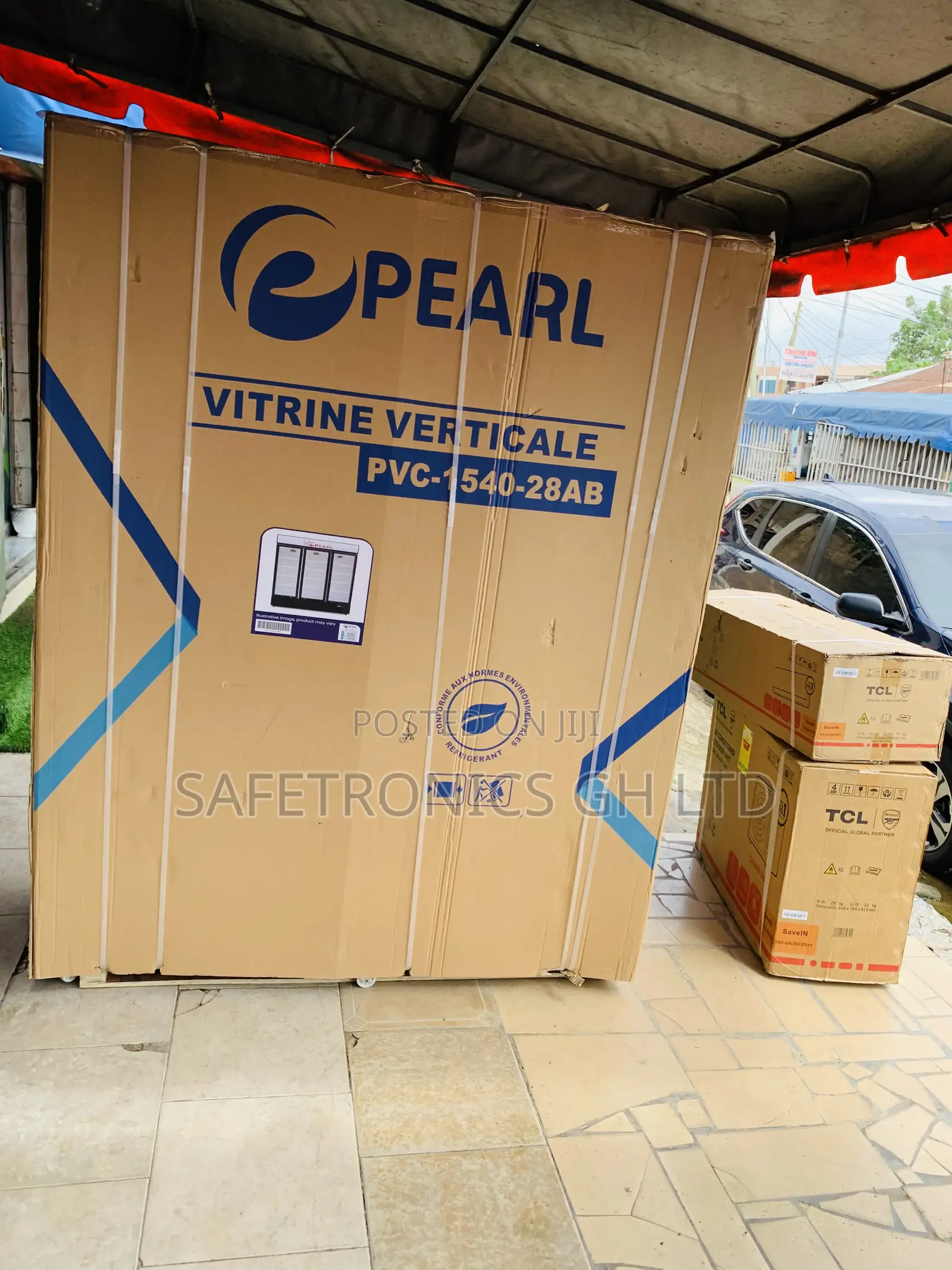 Super Best Pearl PVC-1540-28ab Three-Door Glass Display Fridge