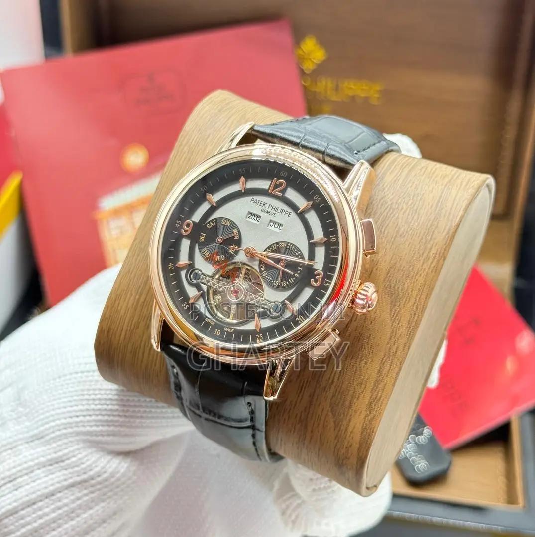 Patek Philippe Engine Watch, Quality Leather Dress Men’S Watch