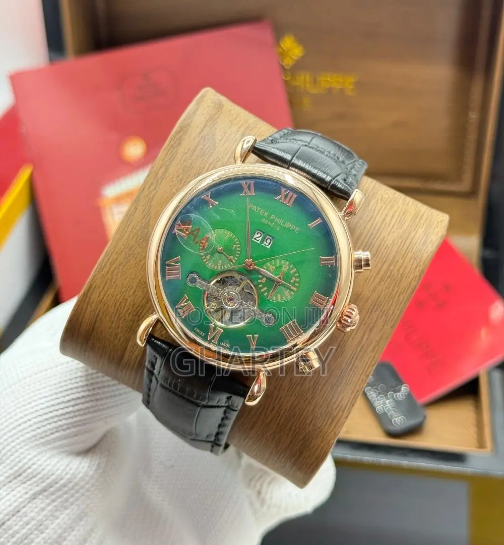 Patek Philippe Engine Watch, Quality Leather Dress Men’S Watch
