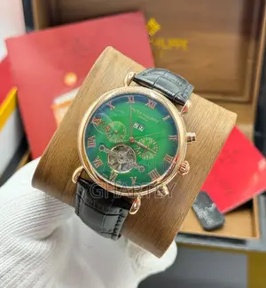 Patek Philippe Engine Watch, Quality Leather Dress Men’S Watch