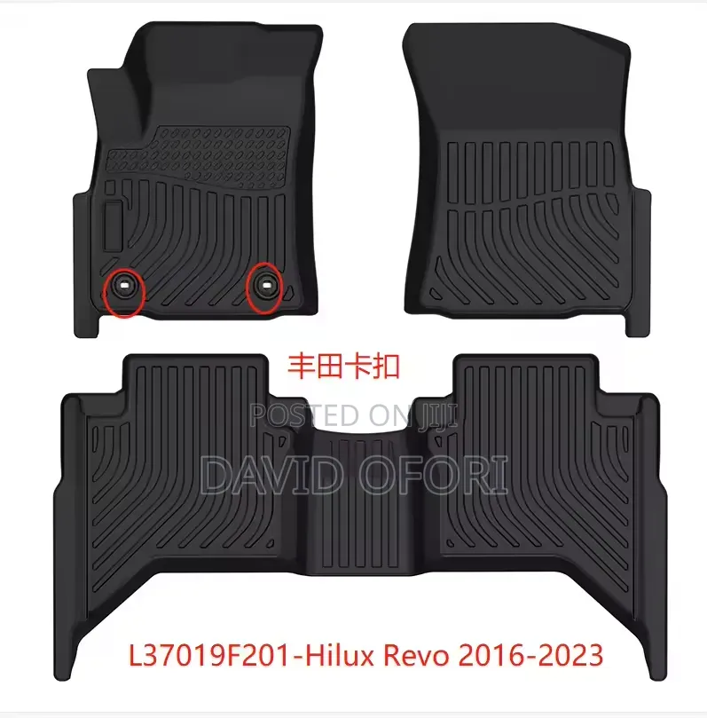 Heavy Duty 3d Car Floor Carpet for Toyota Hilux Revo 2016-2023