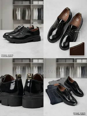 Black Platform Loafers With Chunky Heel
