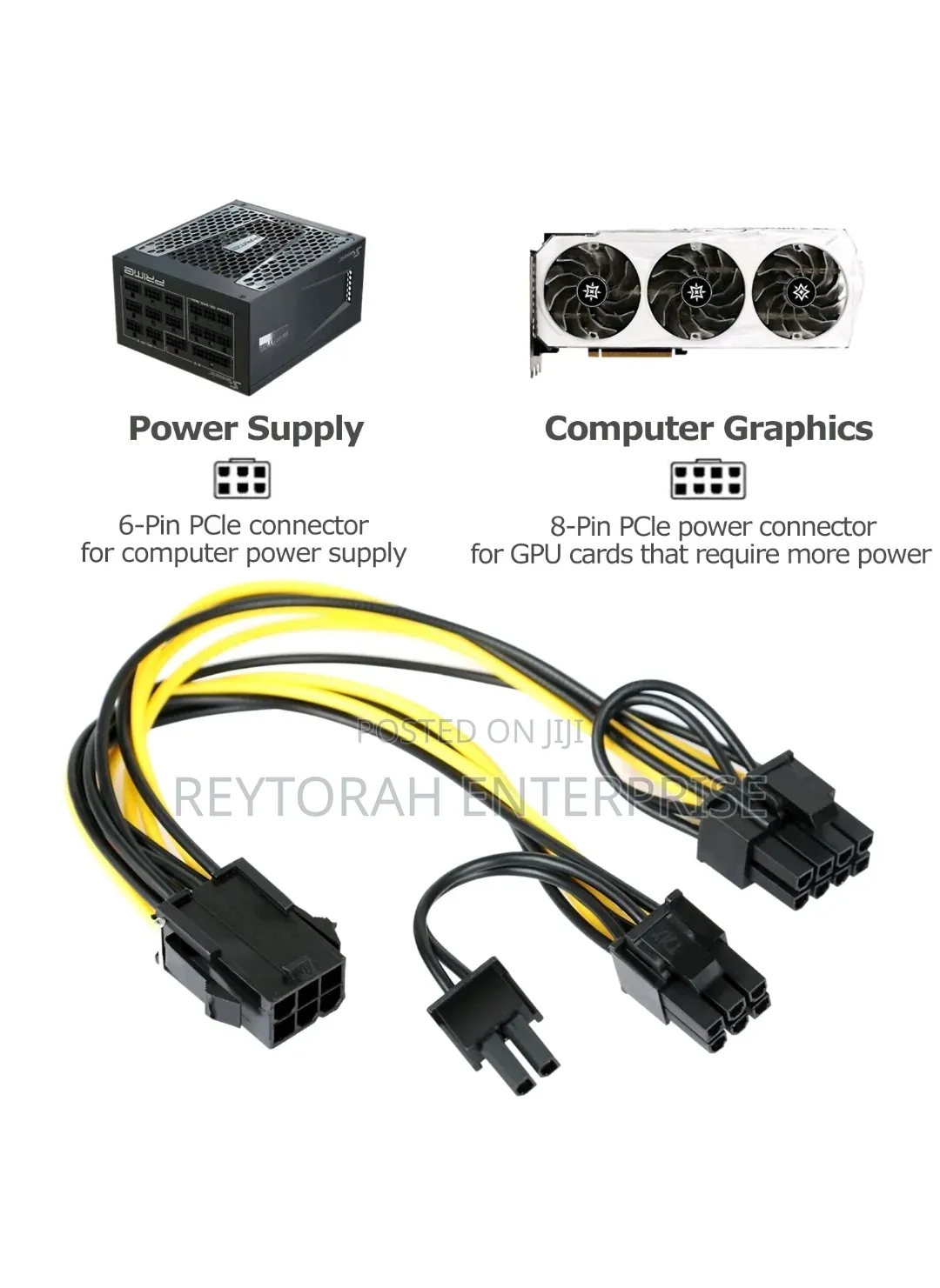 6pin to Dual 8pin Gpu Cable