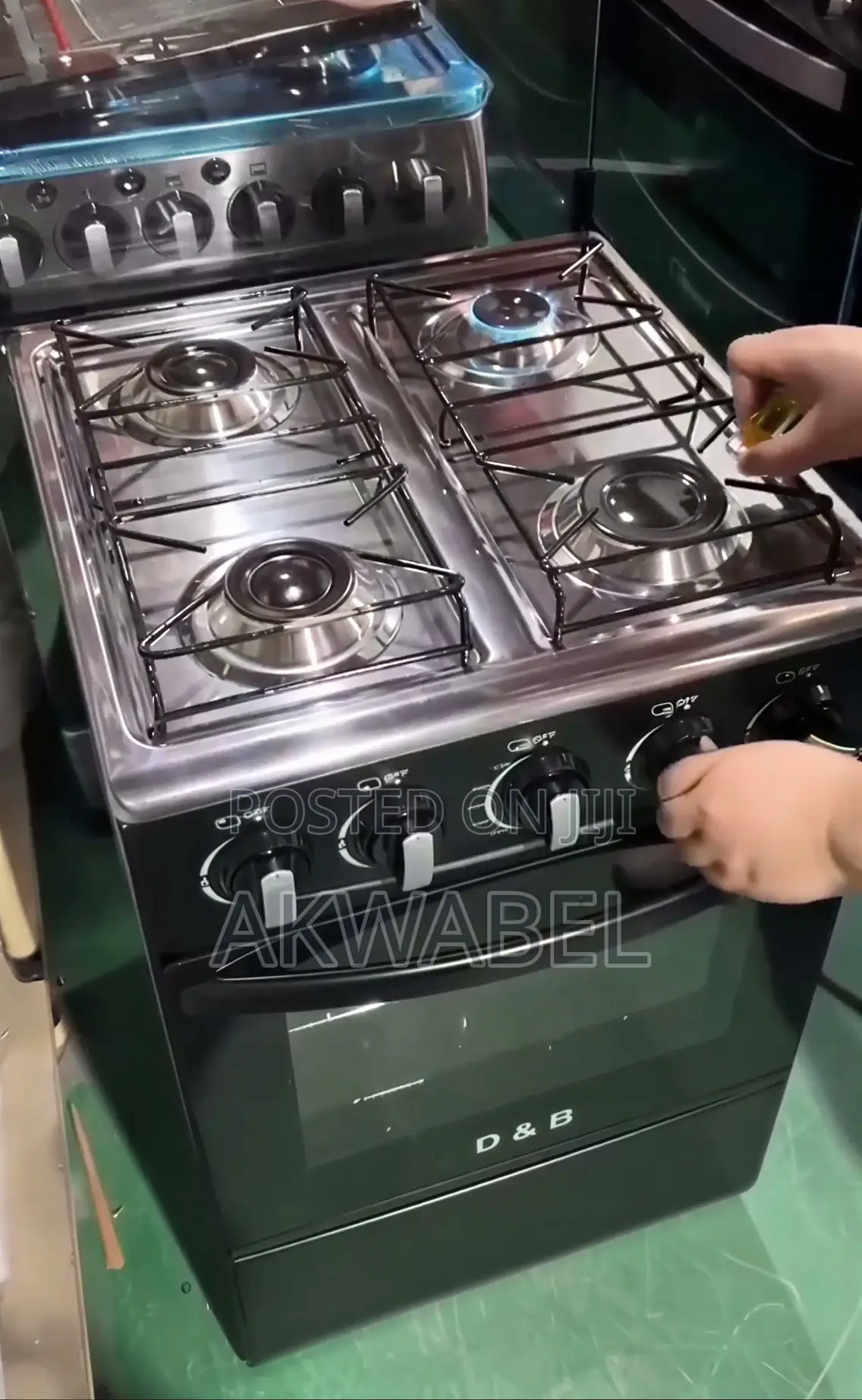 4 Gas Burner Cooker + Oven - Stainless Steel Cooking Range 50l Oven