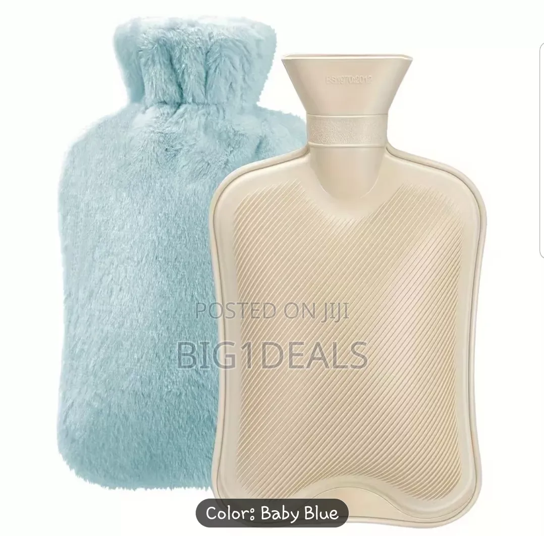 2-liter Heavy-duty Natural Rubber Hot Water Bottle With Soft Cover