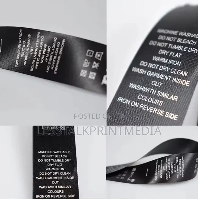 Woven Labels Printed Satin