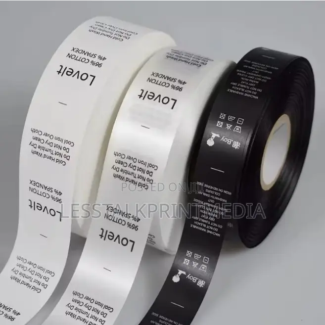 Woven Labels Printed Satin