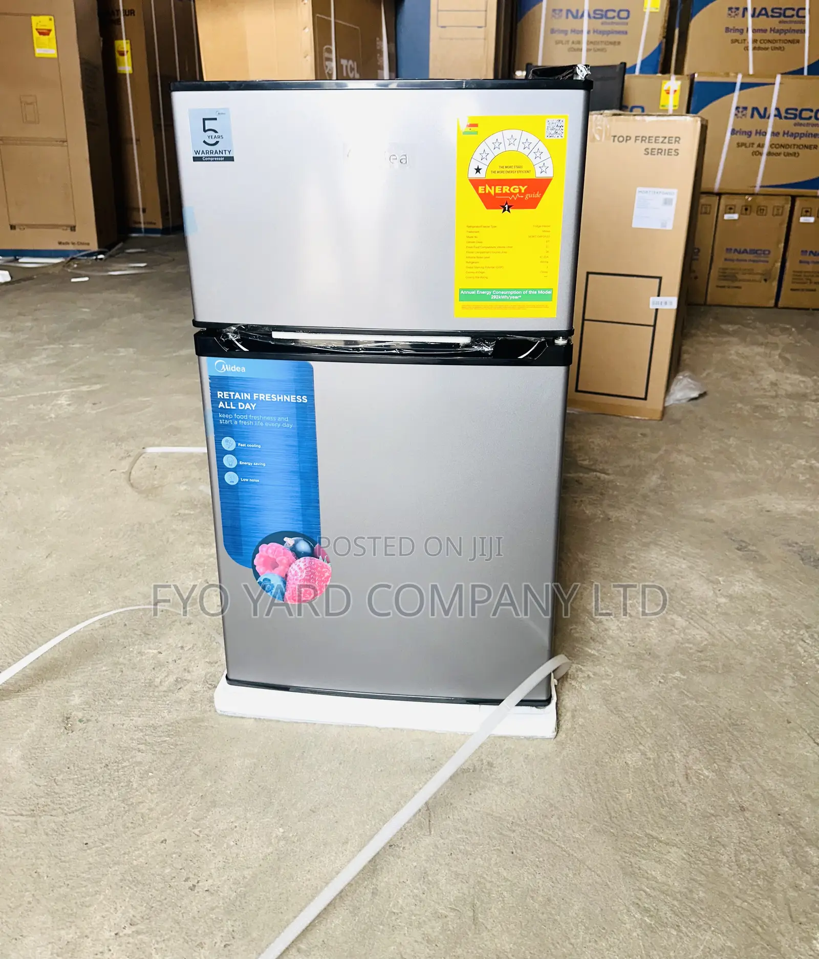 Highes Made Midea Table Top Double Door 87liters Fridge
