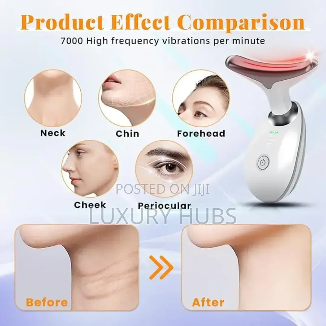 Ems Face Neck Lift Massager With Led Light Therapy