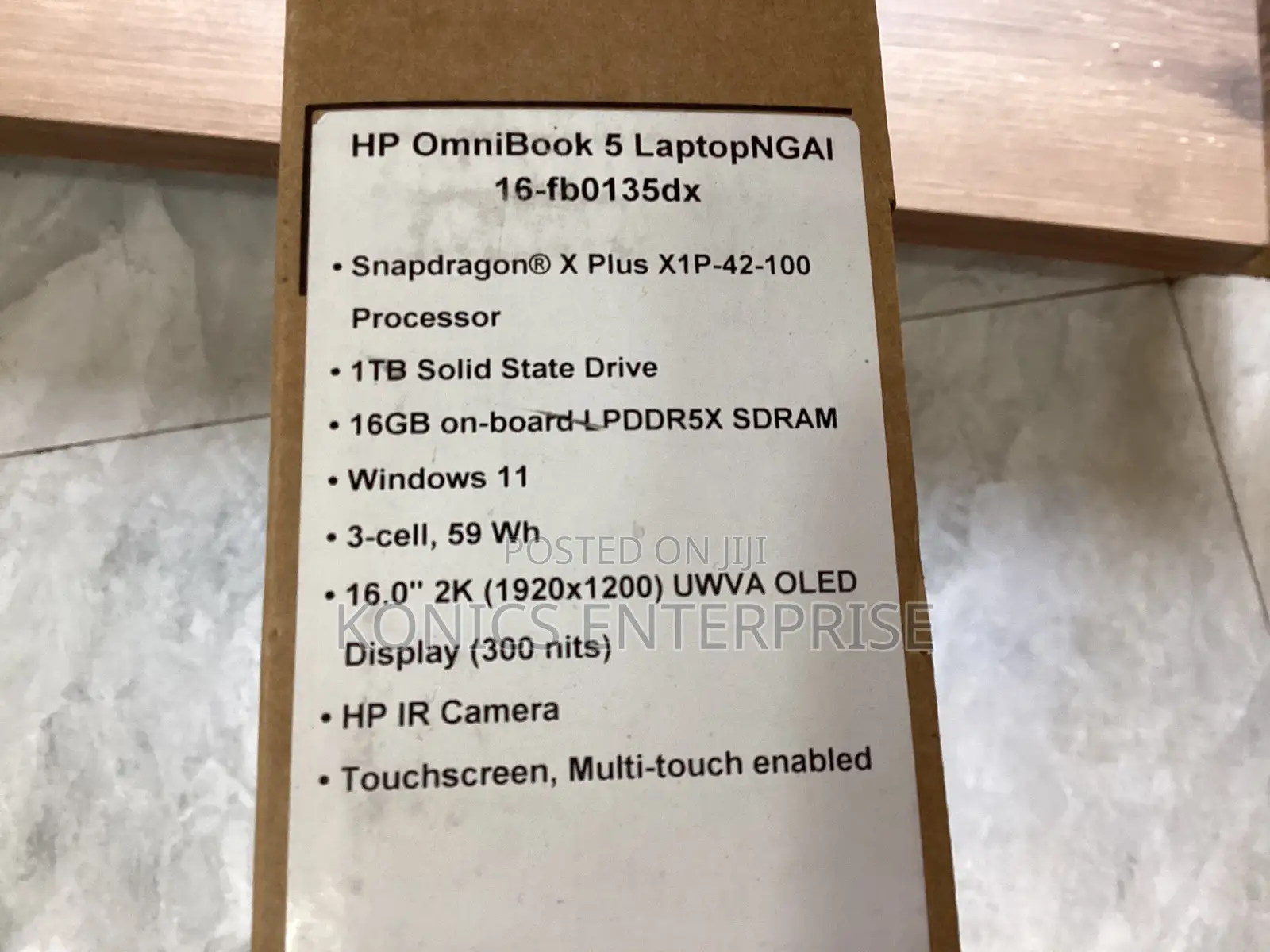 New Laptop HP OmniBook 5 16" 16GB Qualcomm Snapdragon X Plus SSD 1T