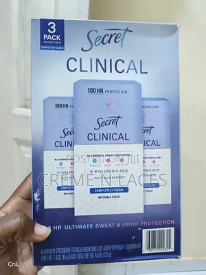 Secret Clinical Invisible Solid Deodorant, Completely Clean, (3 Pack)