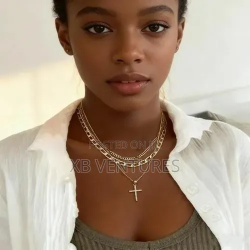 Ladies' Cross Necklace With Elegant Simplicity - Gold