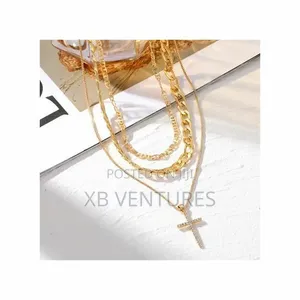 Ladies' Cross Necklace With Elegant Simplicity - Gold