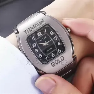 5ps Luxury Large Dial Square Titanium Alloy Men's Business Watch
