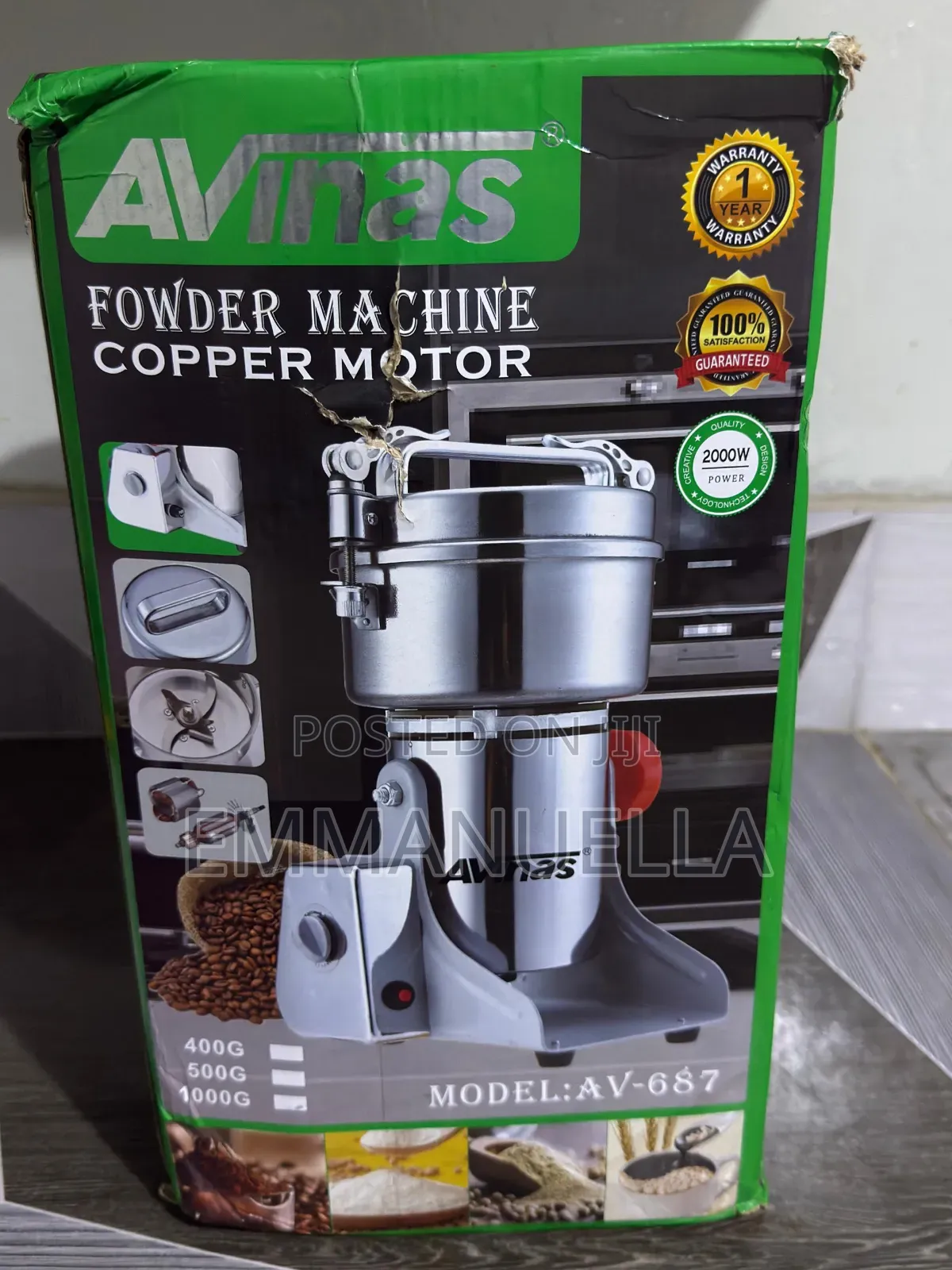 Quality Electric Multifunctional Grinder for Dry Items - 1000g