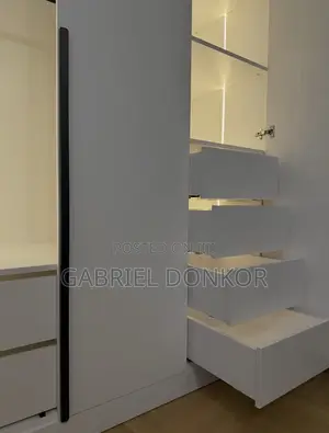 Laminated Gloss With Profile Glass Door and Ambient Lights