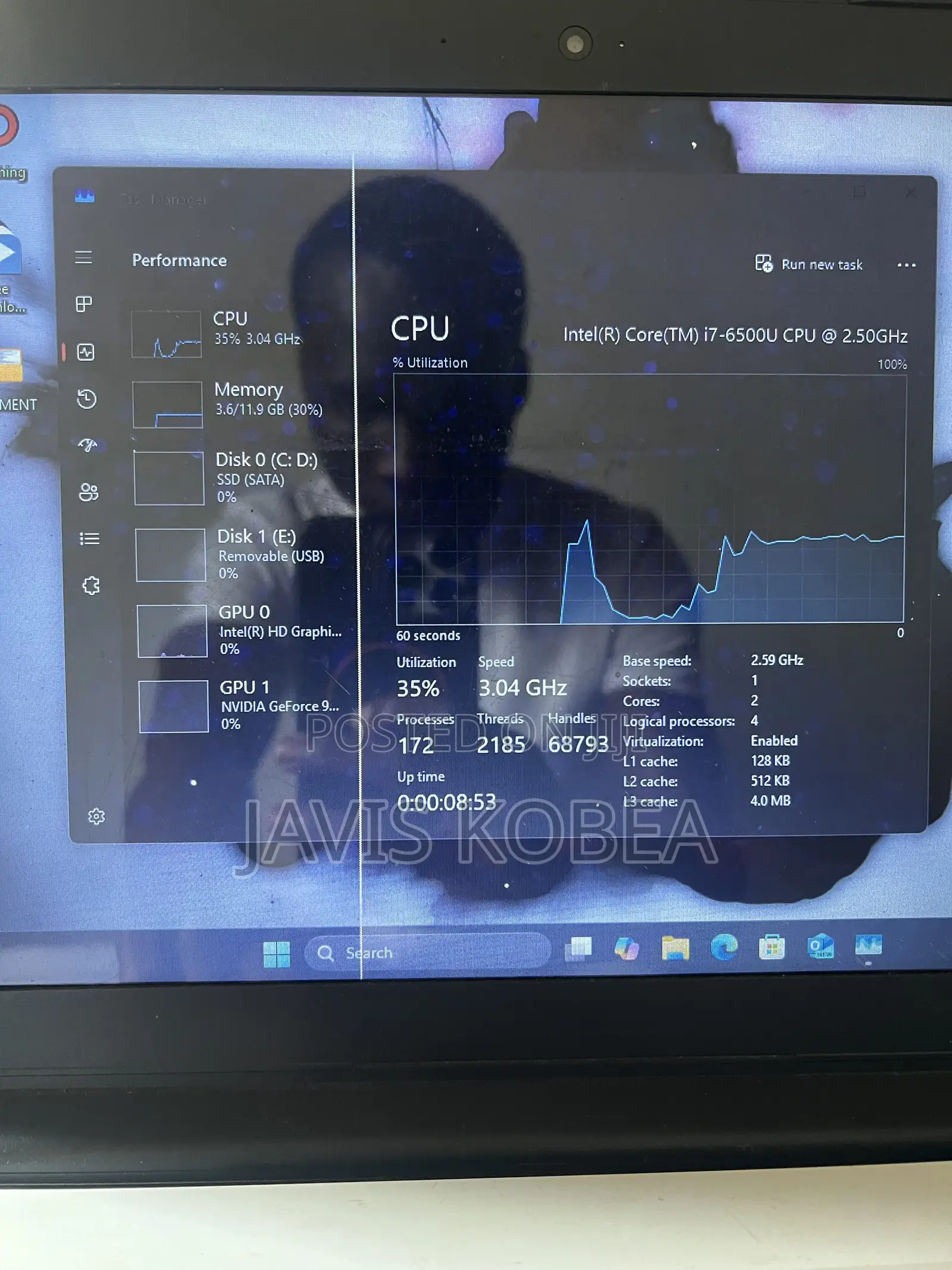 Laptop Lenovo Ideapad Gaming 3 12GB Intel Core i7 HDD+SSD 500GB