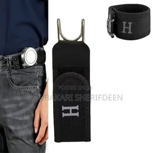 2pcs Tactical Metal Hook Elastic Belt Buckle-Less Invisible Waist Belt