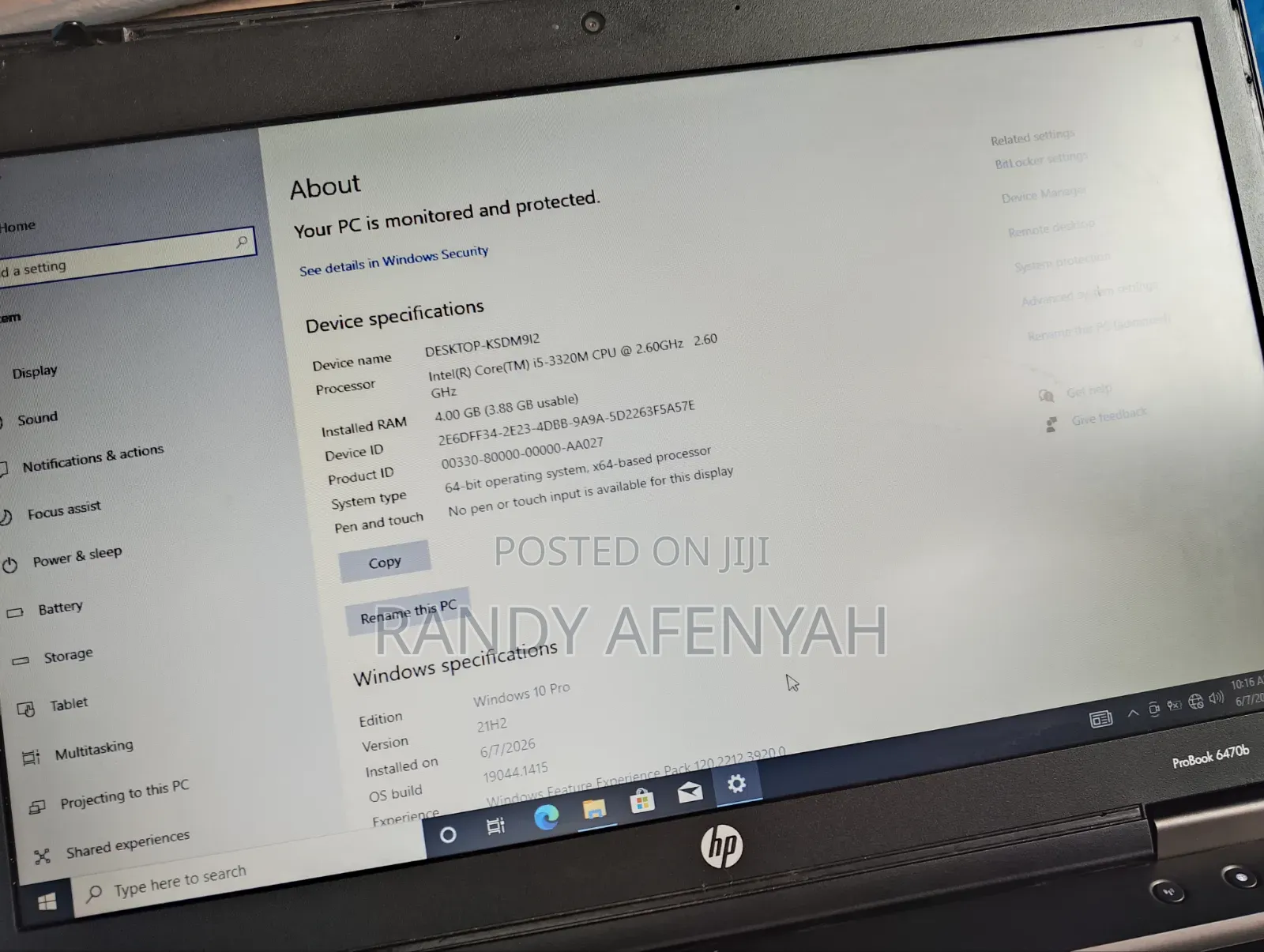 Laptop HP ProBook 6470B 4GB Intel Core i5 HDD+SSD 640GB