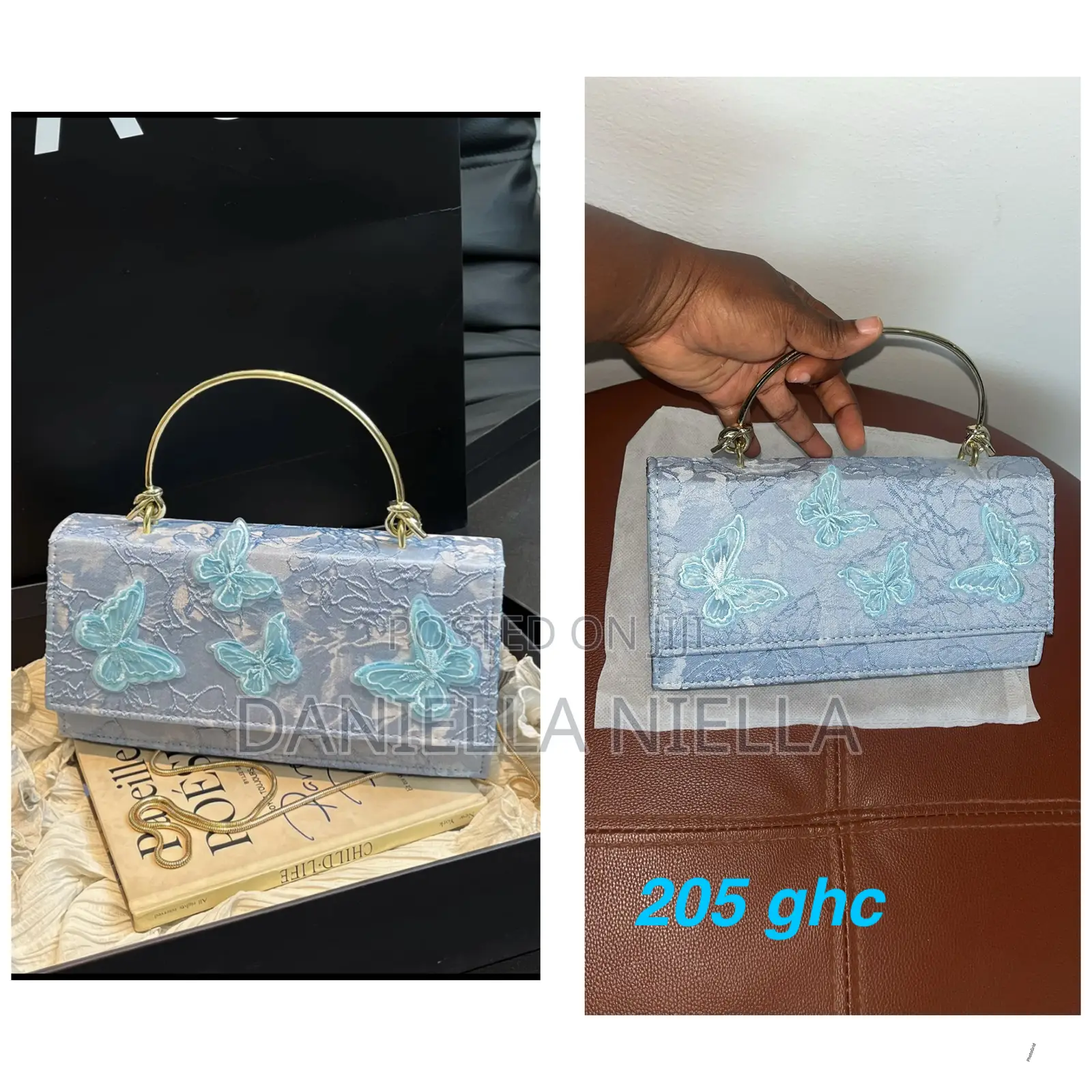 A Blue Butterfly Vintage Bag