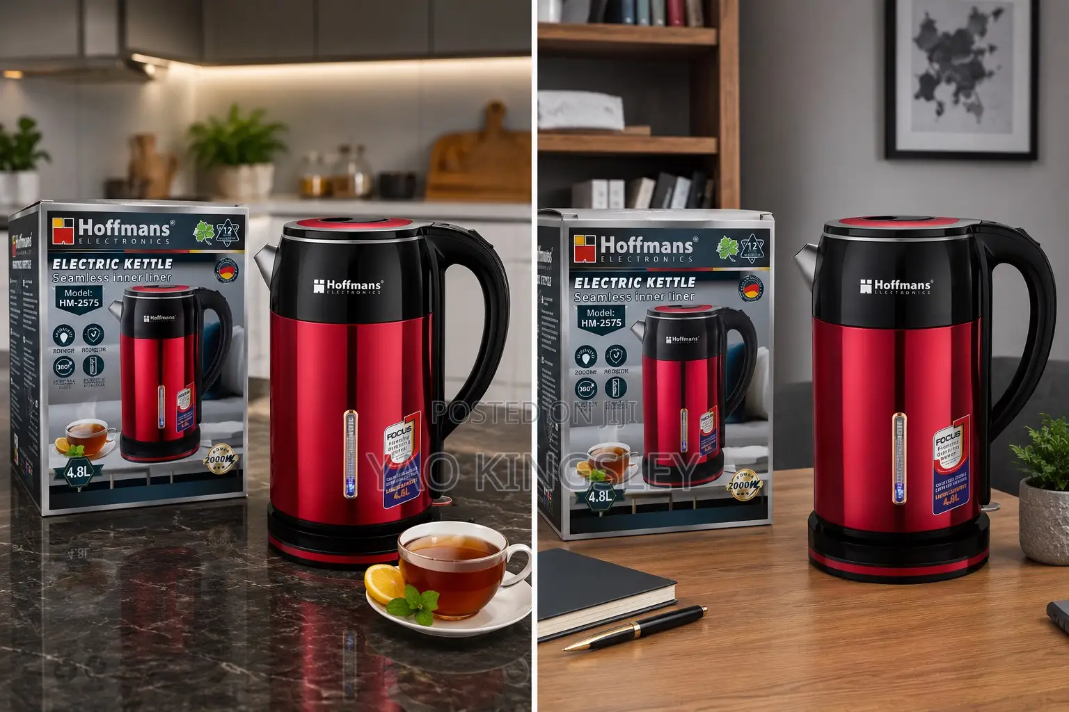 Hoffmans 4.8l Extra-large Stainless Steel Electric Kettle