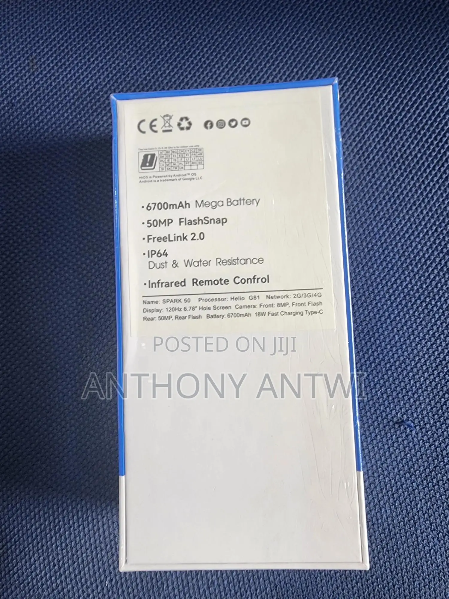 New Tecno Spark 50 128 GB Black