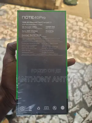 New Infinix Note 40 Pro 256 GB Black