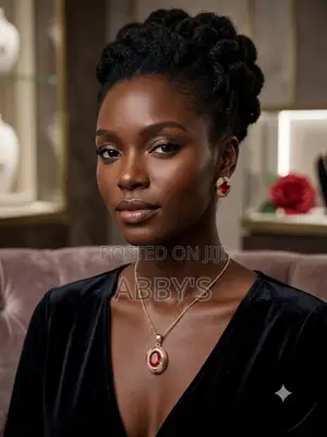 The Empress Ruby Set/Necklace With Earrings