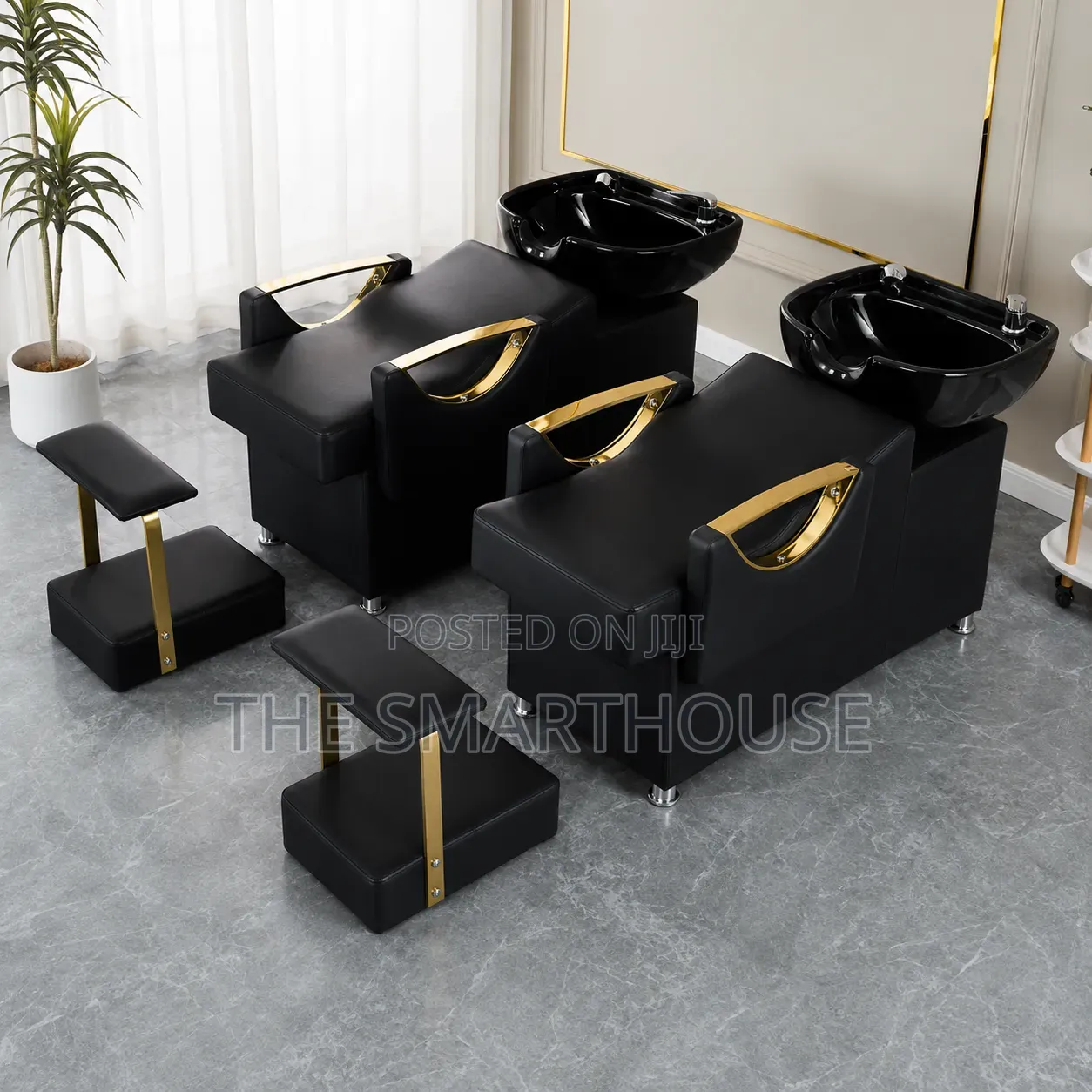 Executive Salon Shampoo Chair With Basin And Stool