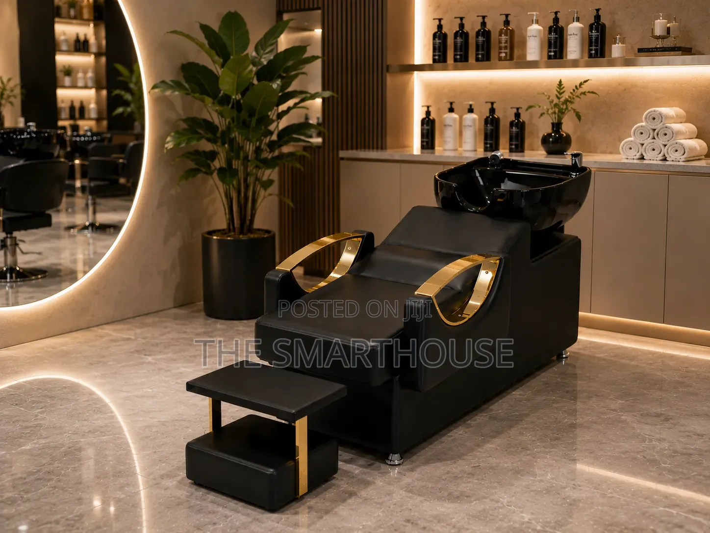 Executive Salon Shampoo Chair With Basin And Stool