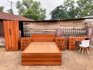 Luxury Bedroom Set ( Foreign Double Bed Storage + Wardrobe + Dresser )