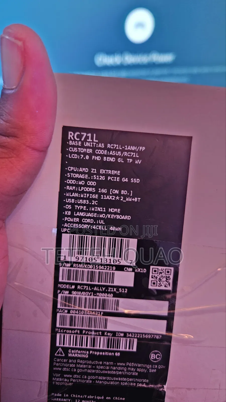 Rog Ally Z1 Extreme