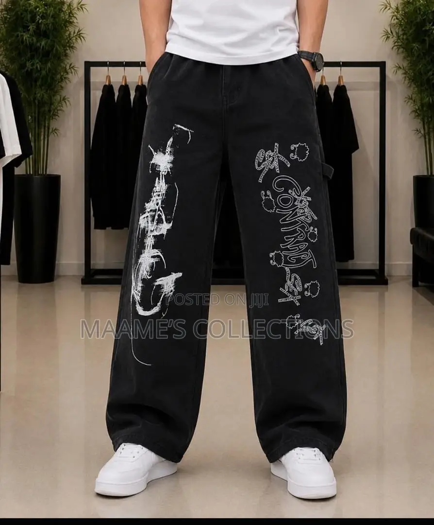 Denim Wide Leg Baggy Jeans