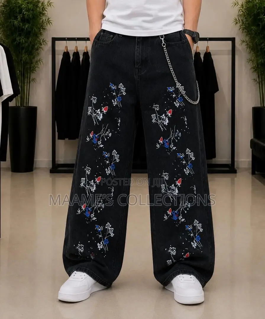 Denim Wide Leg Baggy Jeans