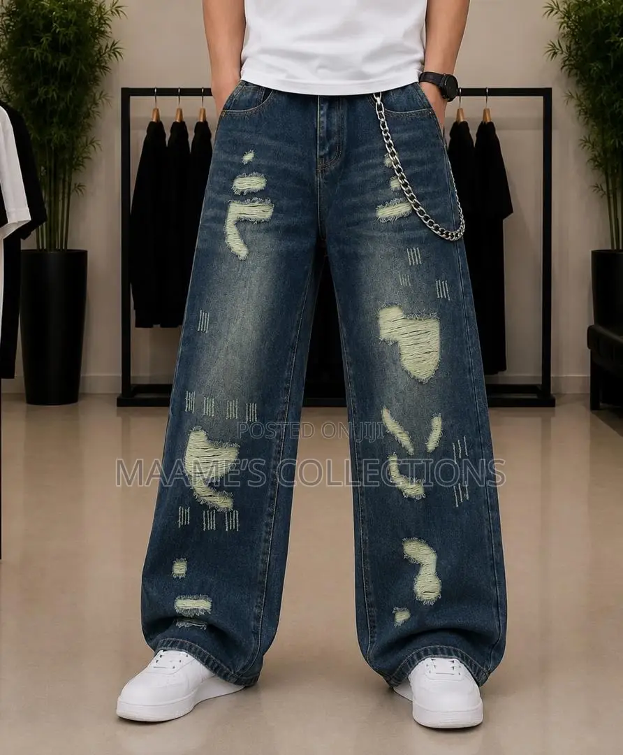 Denim Wide Leg Baggy Jeans