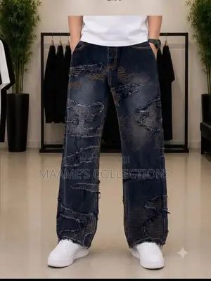 Denim Wide Leg Baggy Jeans