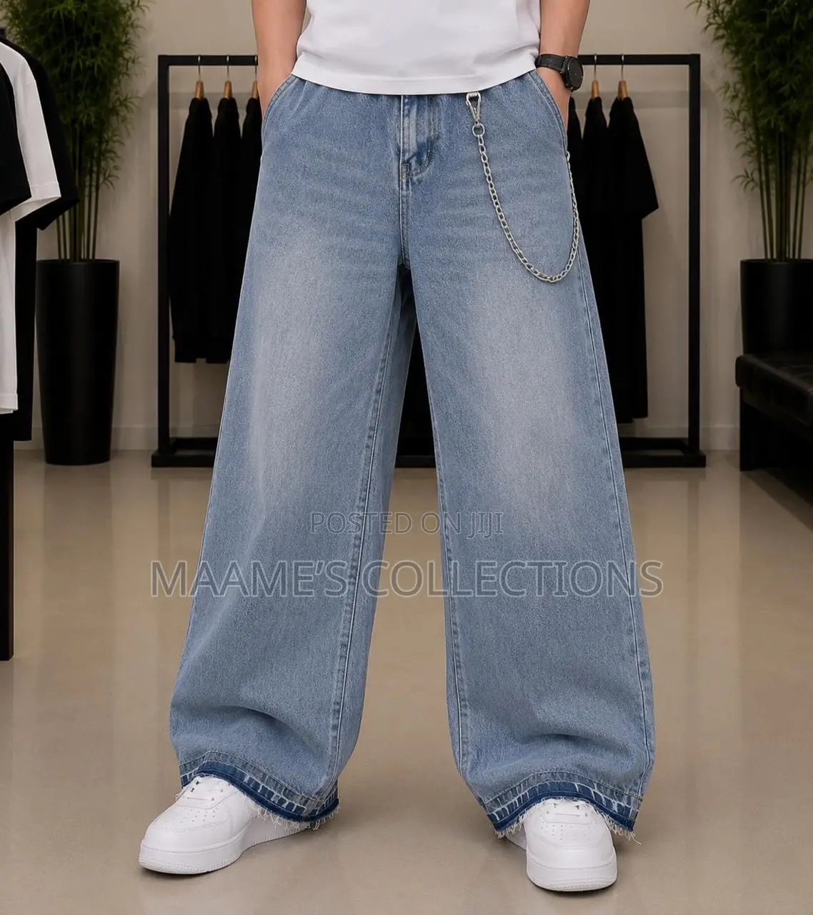 Denim Wide Leg Baggy Jeans