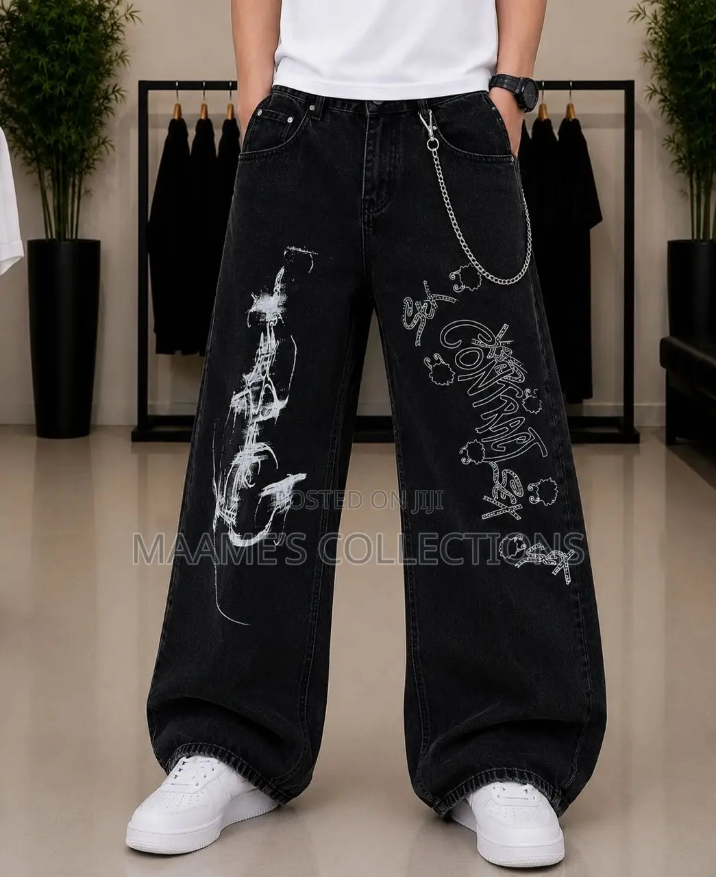Denim Wide Leg Baggy Jeans