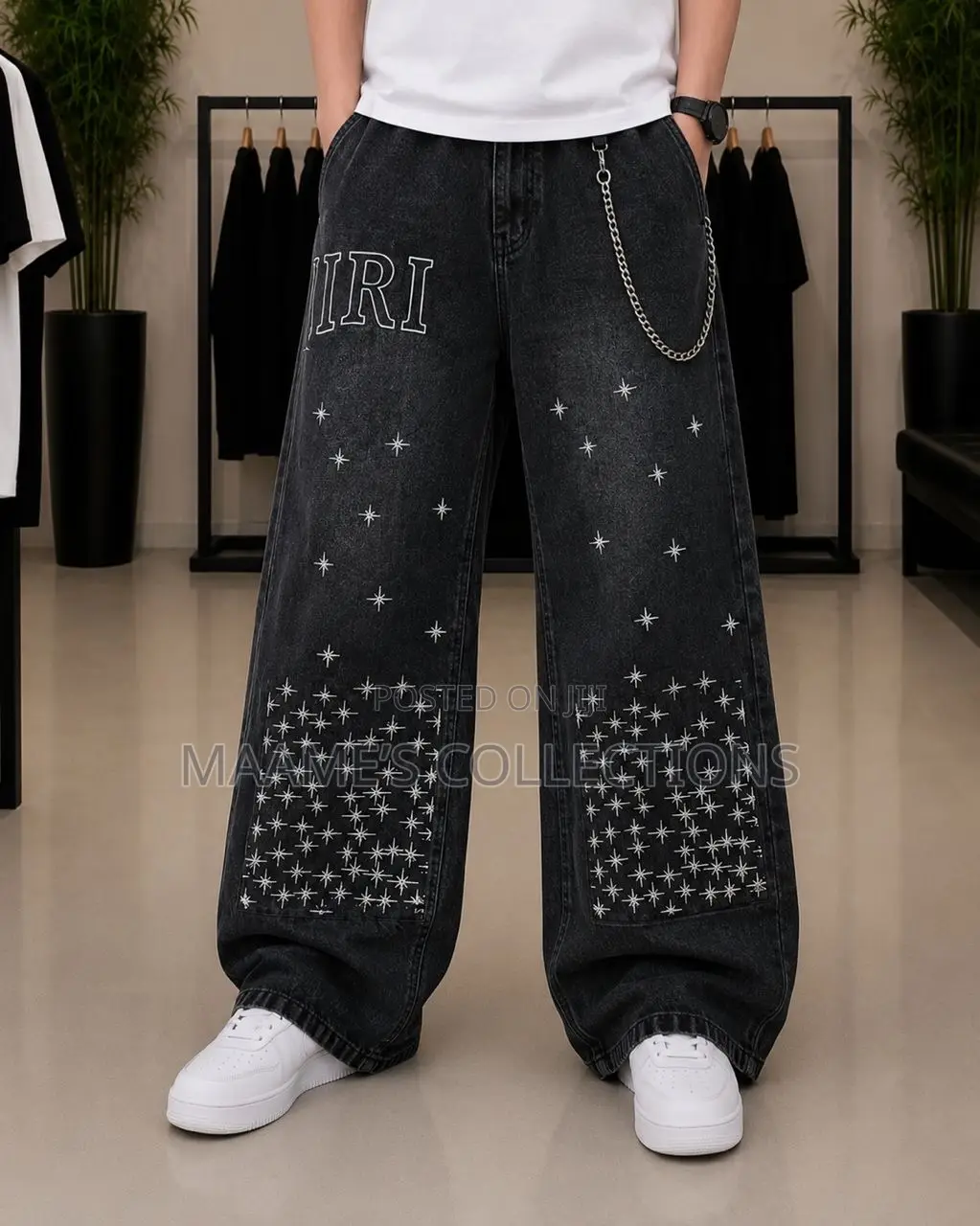 Denim Wide Leg Baggy Jeans