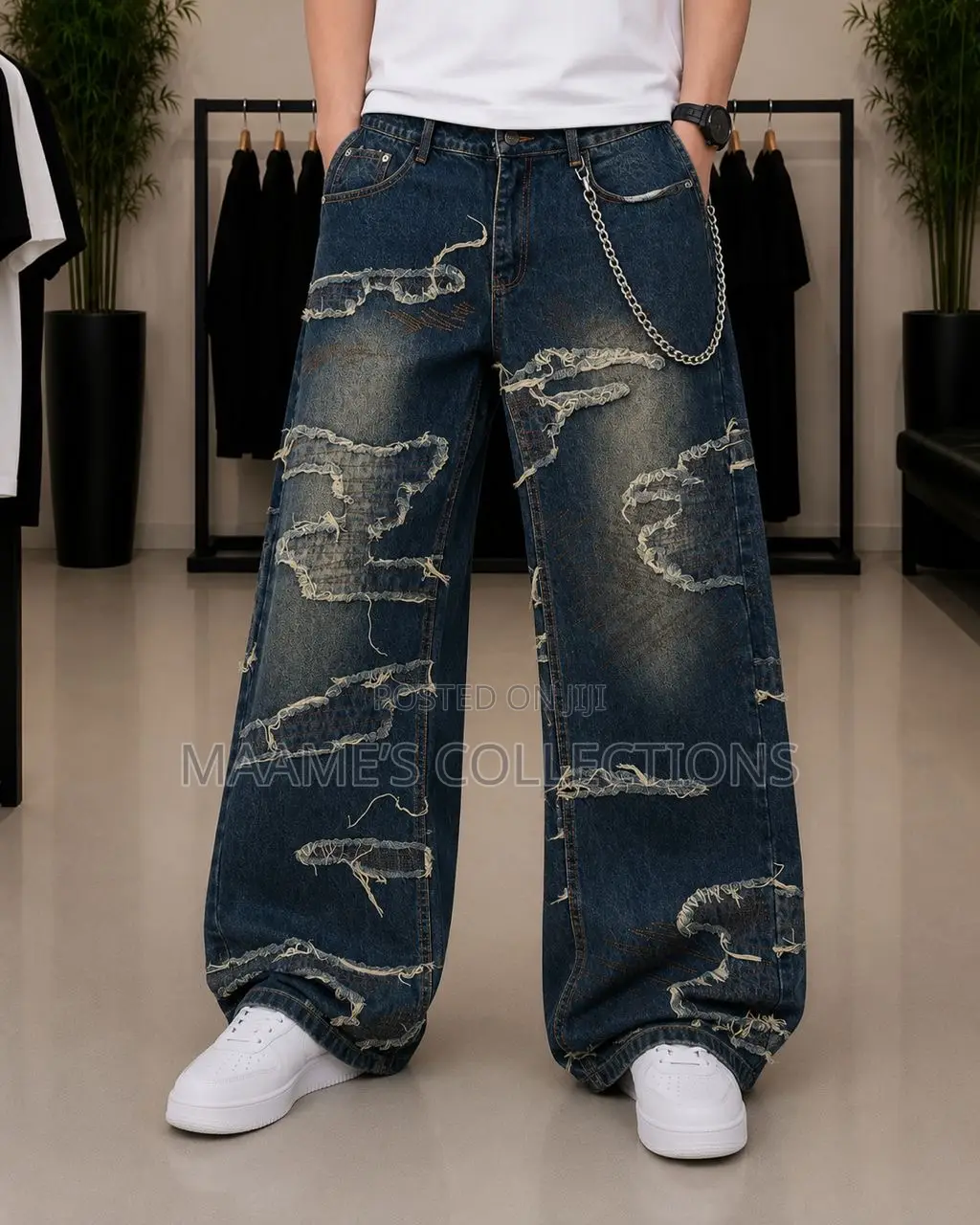 Denim Wide Leg Baggy Jeans