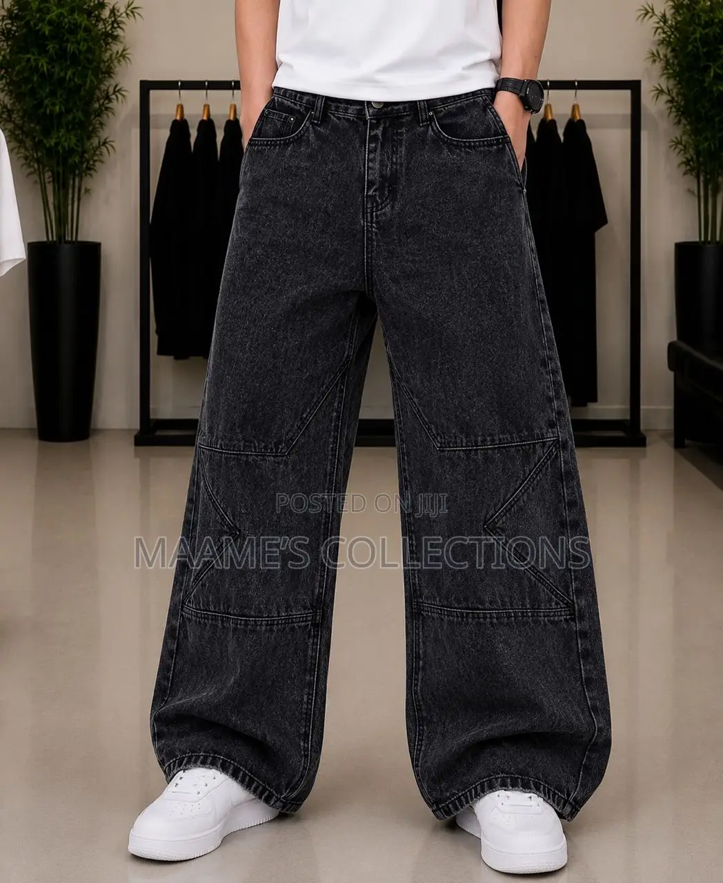 Denim Wide Leg Baggy Jeans