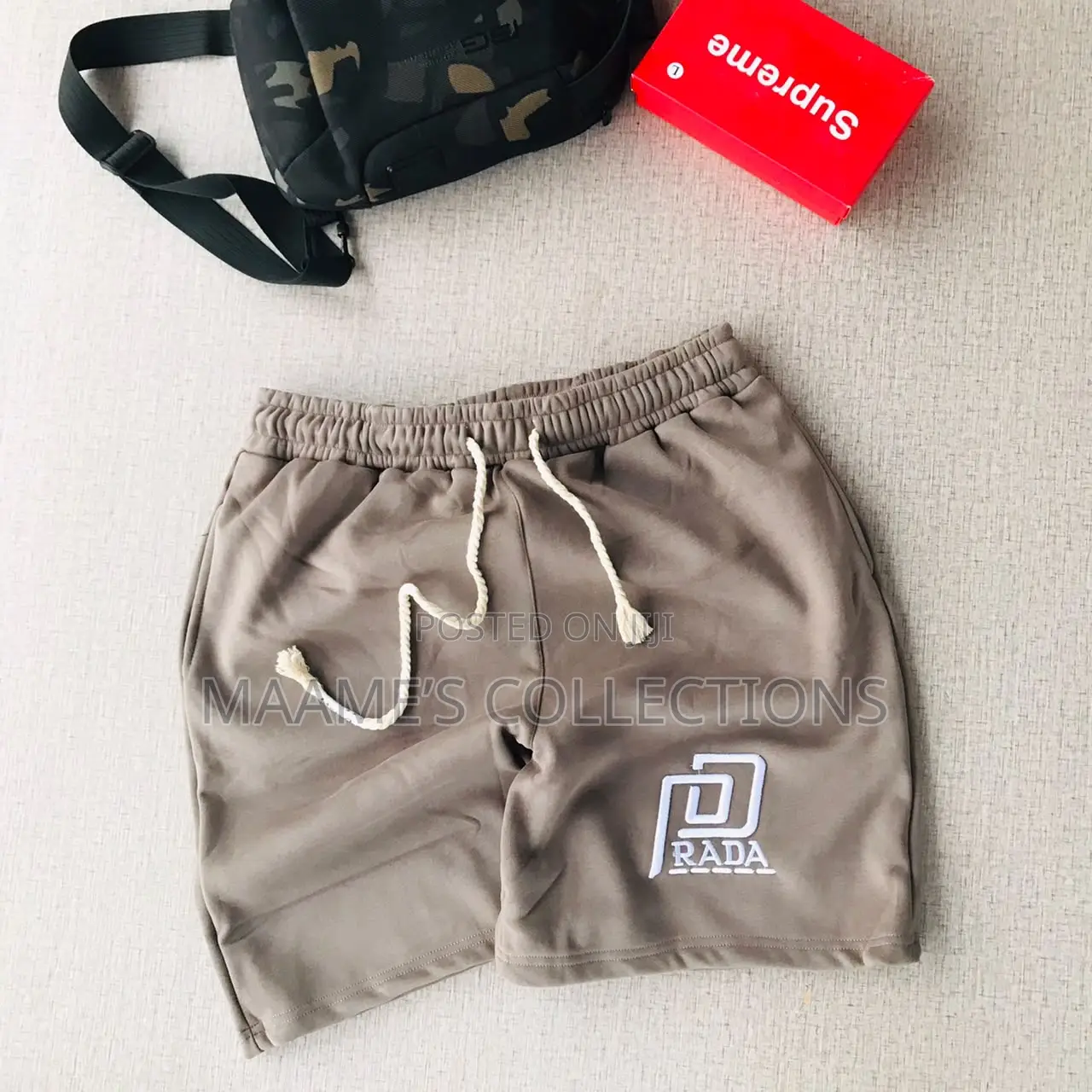 Men's Geometric Pattern Shorts, Drawstring Waist With Pockets