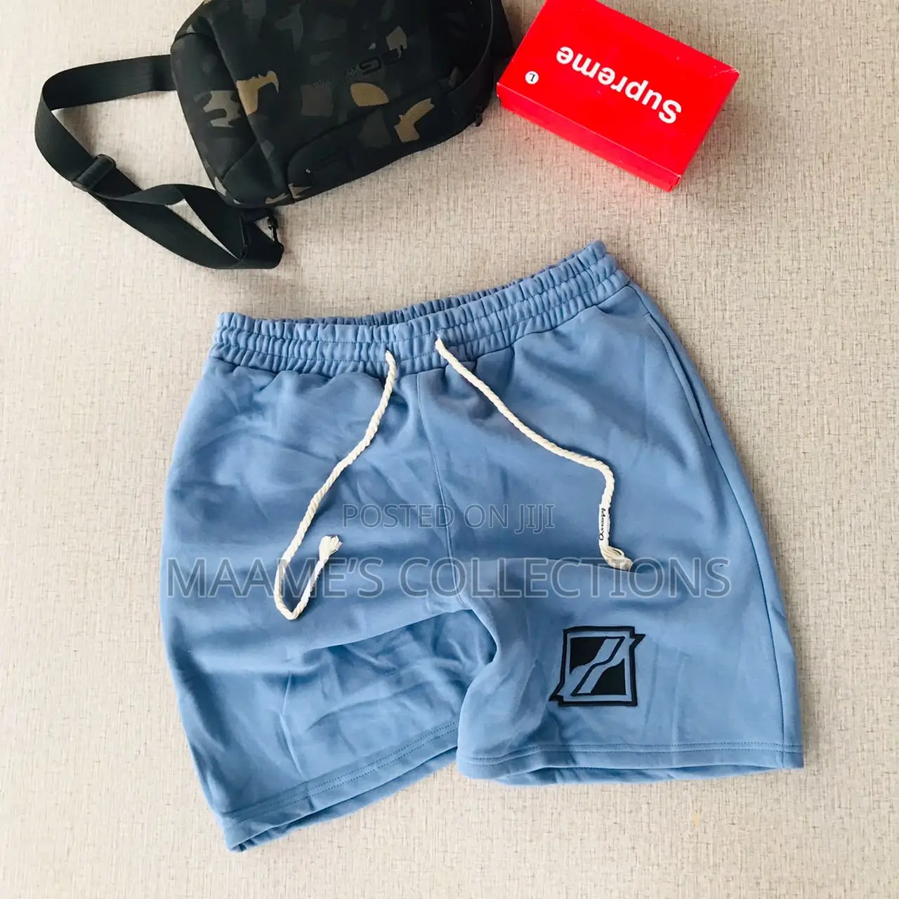 Men's Geometric Pattern Shorts, Drawstring Waist With Pockets