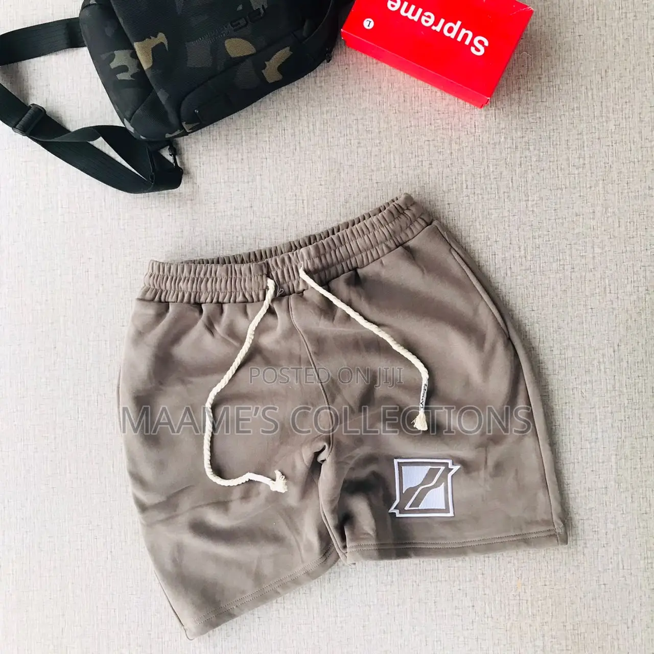 Men's Geometric Pattern Shorts, Drawstring Waist With Pockets