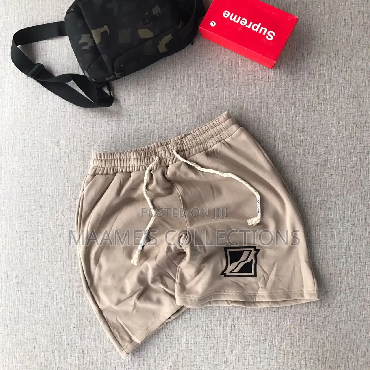 Men's Geometric Pattern Shorts, Drawstring Waist With Pockets