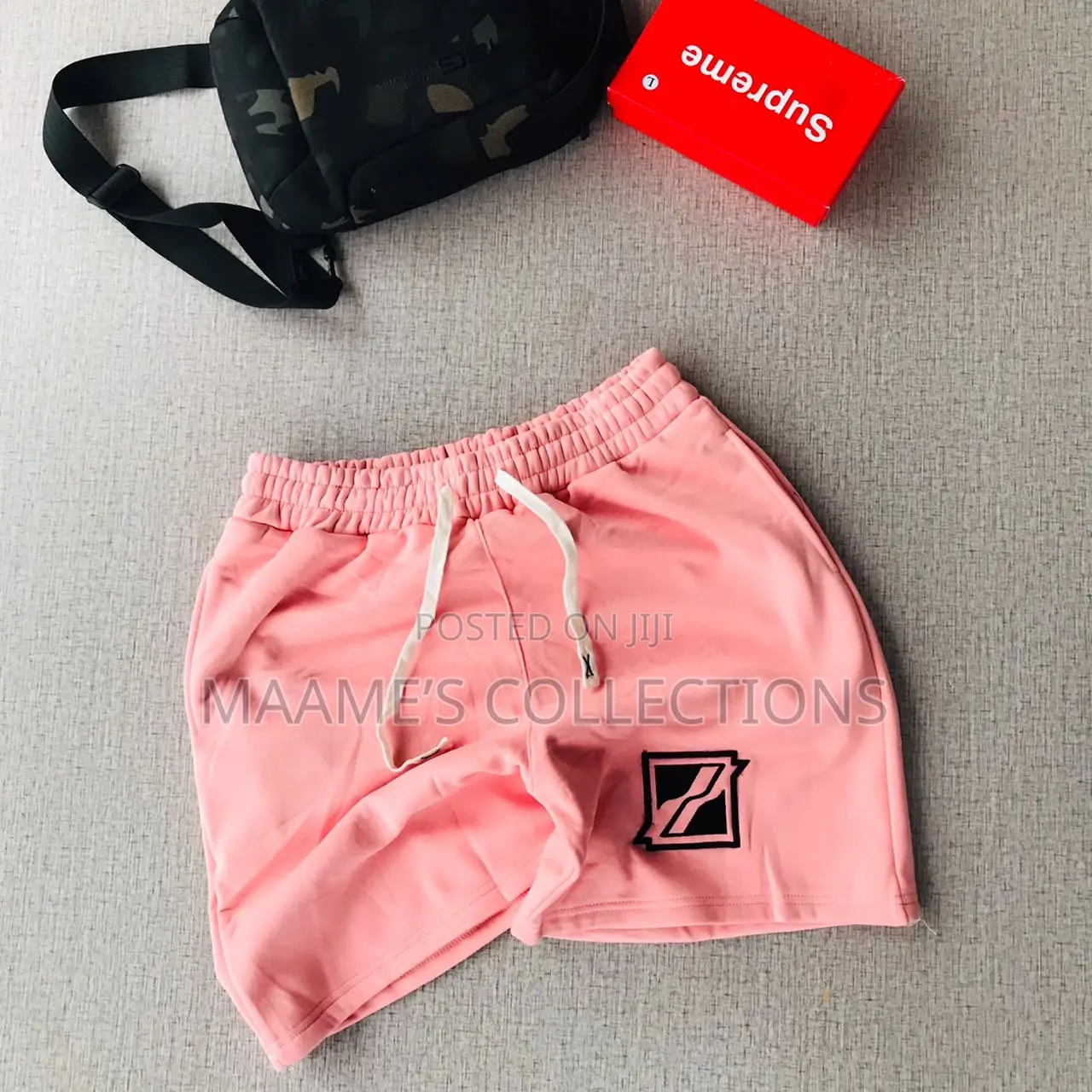 Men's Geometric Pattern Shorts, Drawstring Waist With Pockets