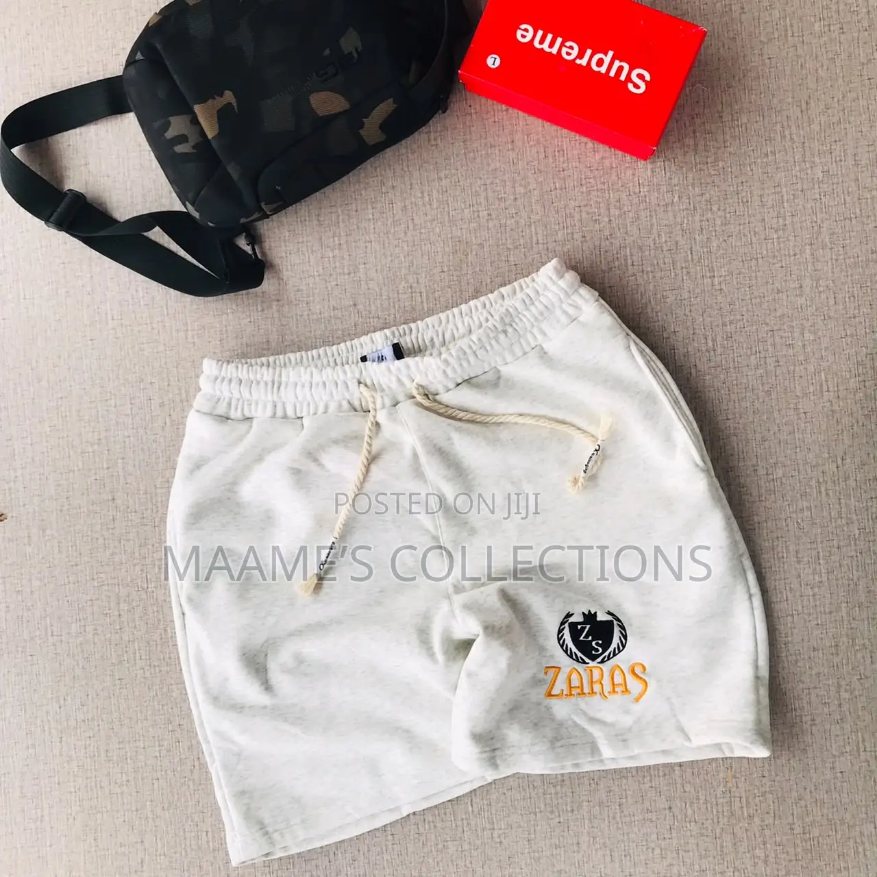 Men's Geometric Pattern Shorts, Drawstring Waist With Pockets