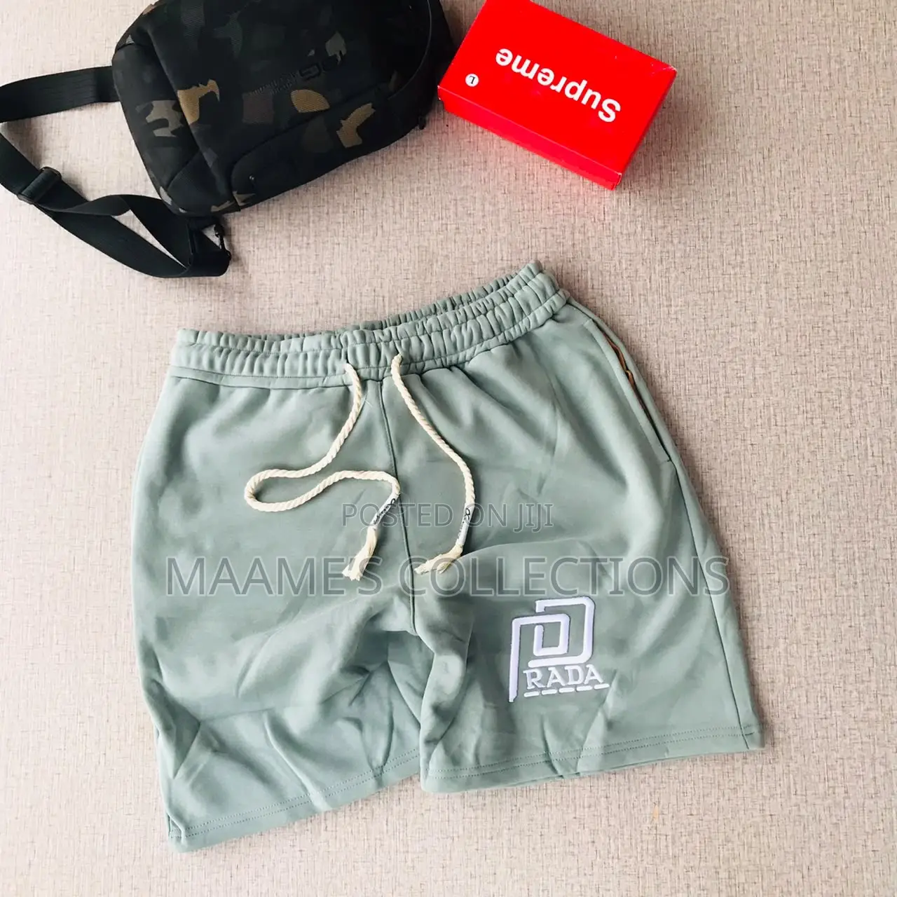 Men's Geometric Pattern Shorts, Drawstring Waist With Pockets