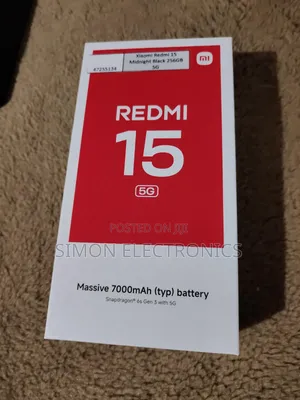 New Xiaomi Redmi 15 5G 256 GB Black